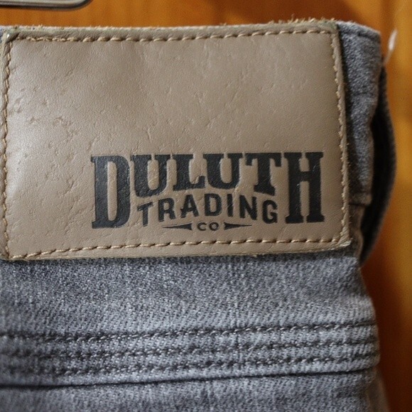 Duluth Trading Co Flex Ballroom Jean's Light Gray Wash Denim Jean's 40 x 30 - Picture 15 of 16